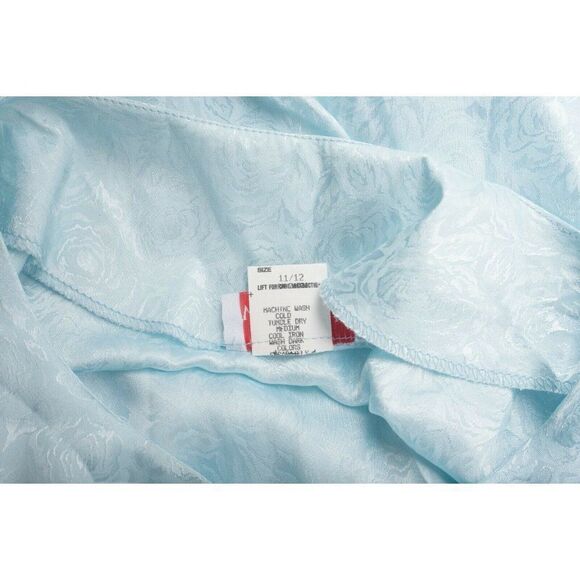 Vicky Vaughn Vintage Day Dress Size 11 12 Baby Blue Floral 1970's bows NWT - Picture 7 of 7